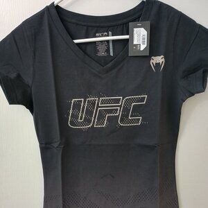 UFC Venum Authentic Fight Week Womens (S) Black T-Shirt NWT